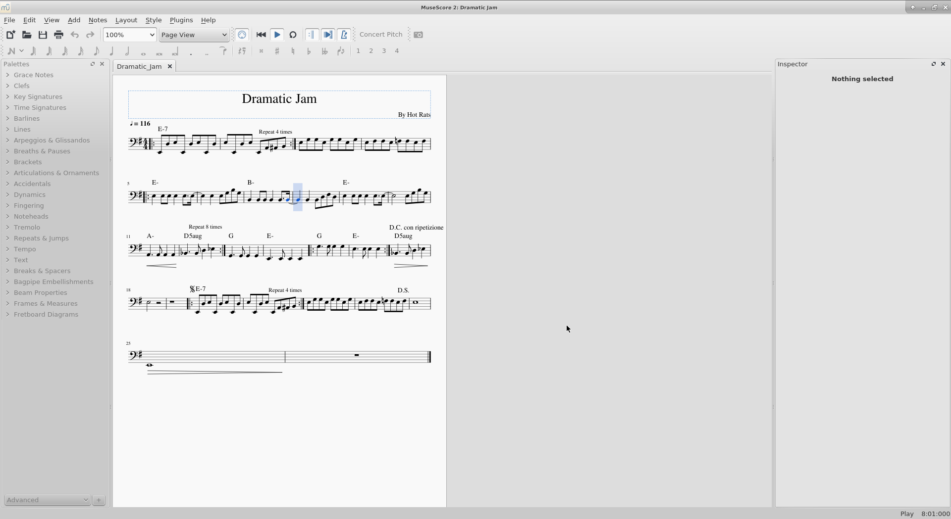 musecore running on Ubuntu 18